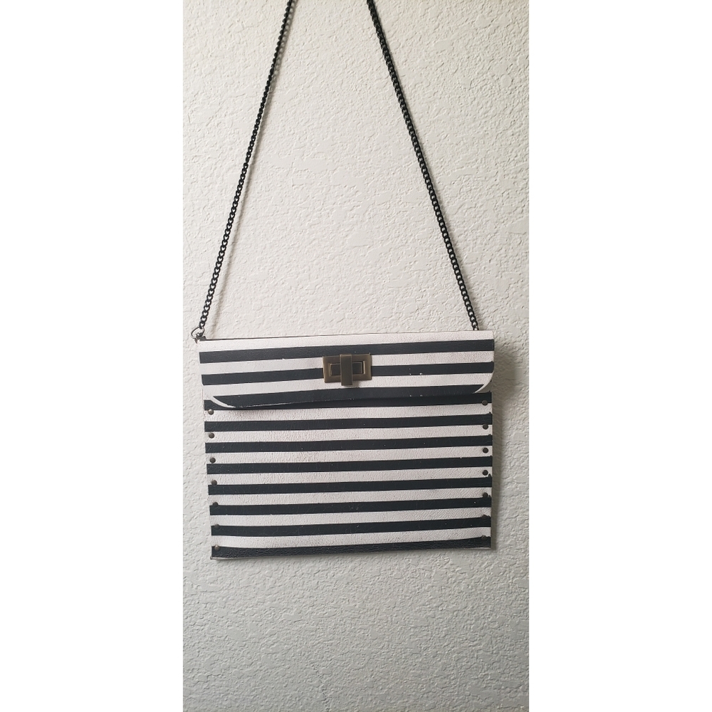 Striped Leather Bag